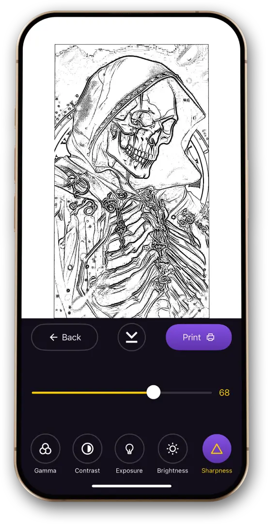 Step 2: Adjust the sketch details and shading